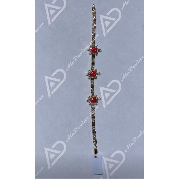 Red Turtle Bracelet (gold plated) - Picture 8 of 8